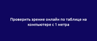 Проверить зрение онлайн по таблице на компьютере с 1 метра