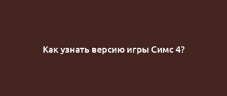 Как узнать версию игры Симс 4?