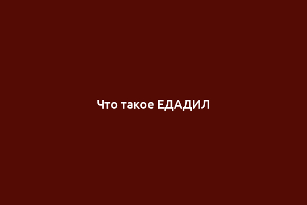 Что такое ЕДАДИЛ