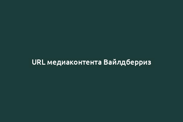 URL медиаконтента Вайлдберриз
