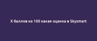 X баллов из 100 какая оценка в Skysmart